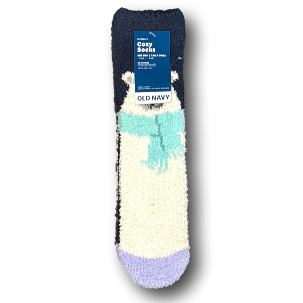 3/$15 Polar Bear Christmas Holiday Funny Cozy Fashion Socks - NWT